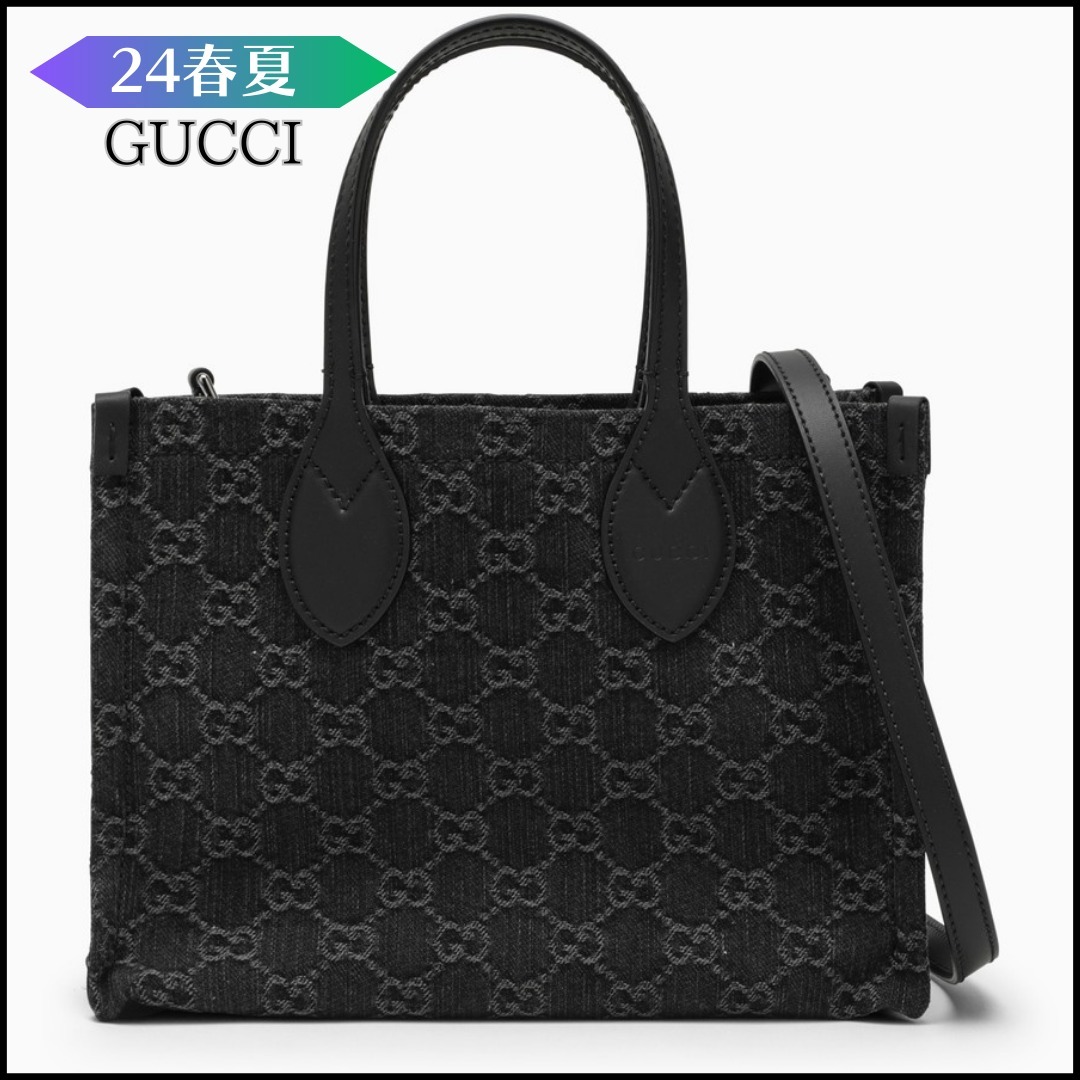 SS24 グッチ オフィディア ブラック/グレー バッグ (ミディアム)
