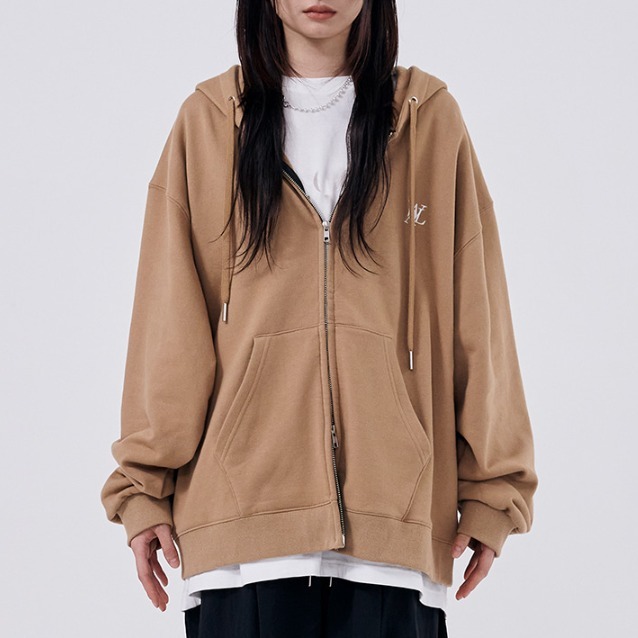 パーカー・フーディ WOOALONG Signature hood zip-up 4FK188 ☆送料・関税込☆WOOALONG☆Signature hood knit zip-up