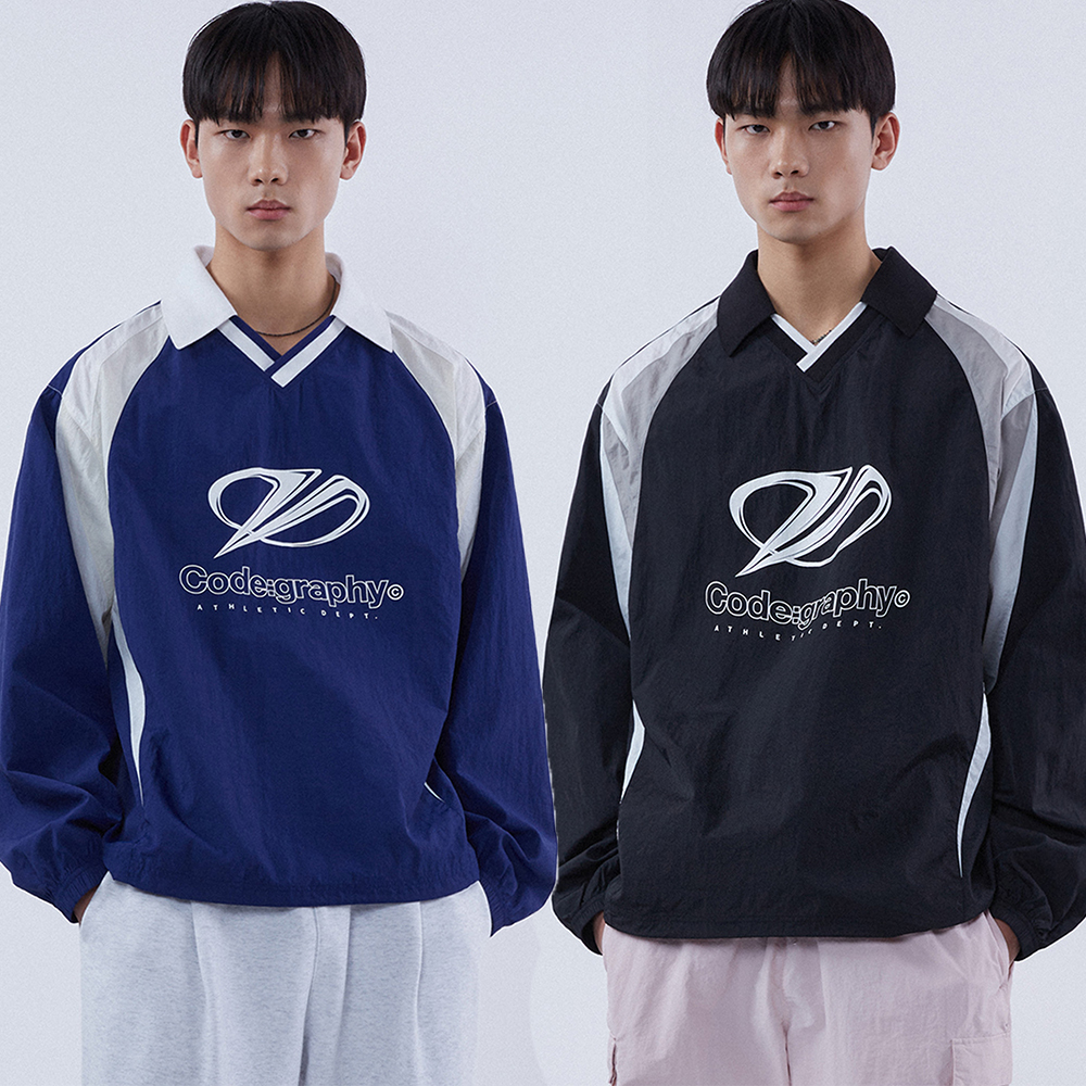 【CODEGRAPHY】 Spare Logo nylon collar sweatshirt CBDSUWM501 CODEGRAPHY】 Spare Logo nylon collar sweatshirt CBDSUWM501