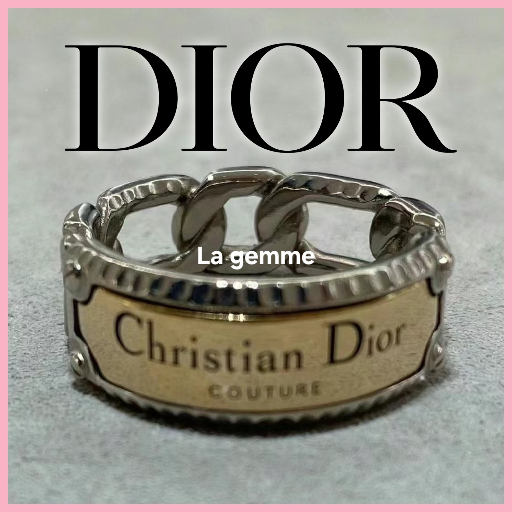 ★国内発送★すぐ届く！【Dior】Couture チェーンリンク リング