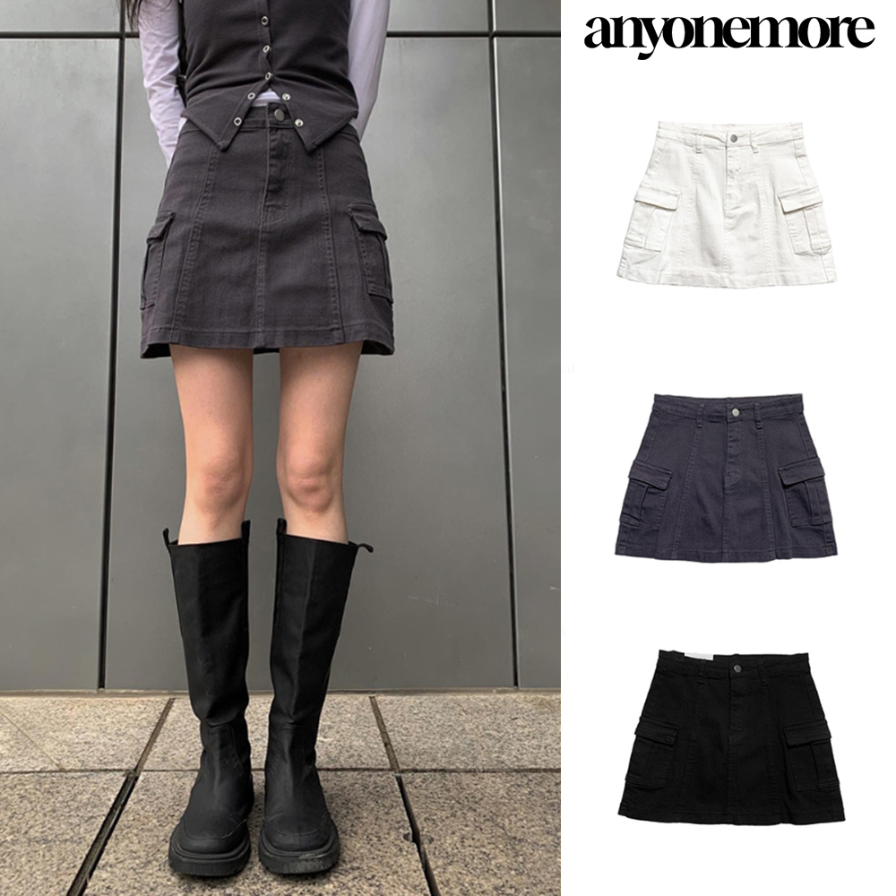 【Anyone more】Cinder Cargo Mini Skirt