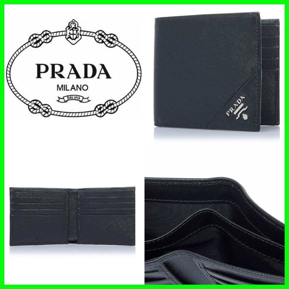 ★PRADA Saffiano Leather Wallet Black★