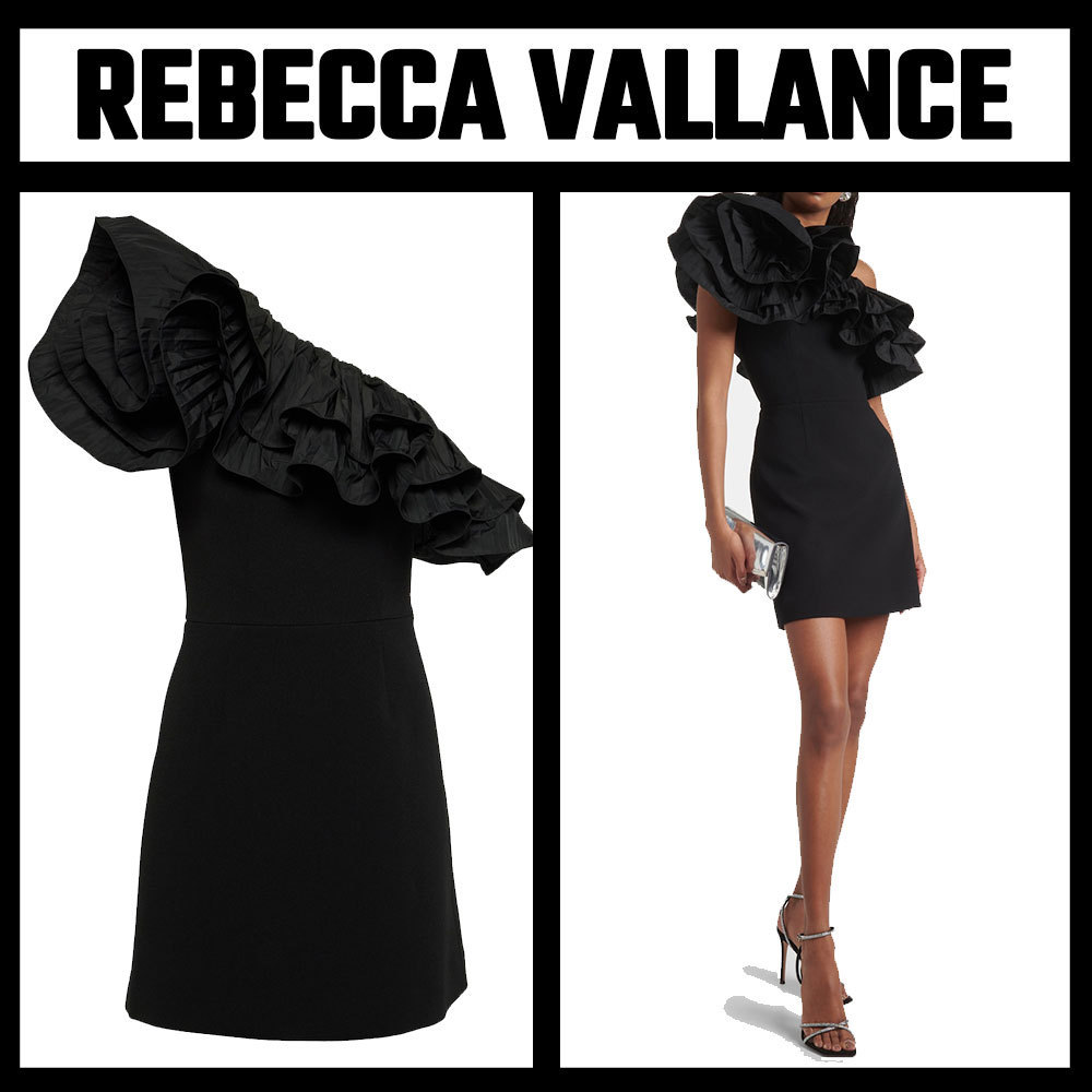 *REBECCA VALLANCE*ワンショルダーミニドレス 黒 アシンメトリー
