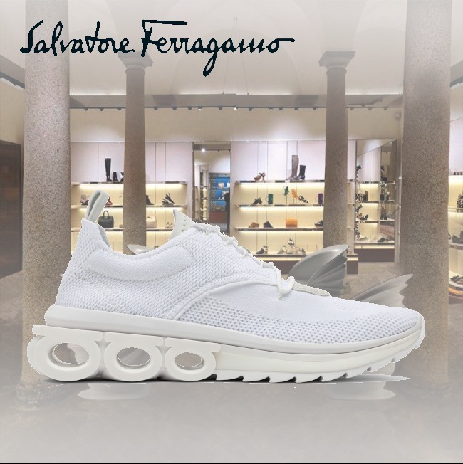 正規店買付【FERRAGAMO】ロー ホワイト レザー トレーナー 楽天市場】サルヴァトーレフェラガモ Salvatore Ferragamo