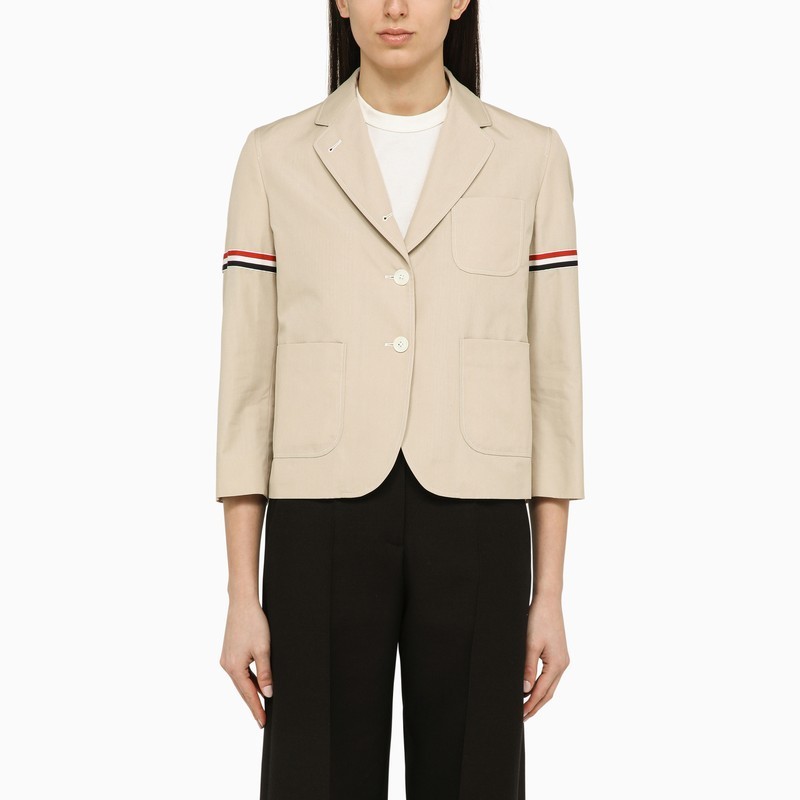 ジャケット Thom Browne Khaki cotton blend short blazer