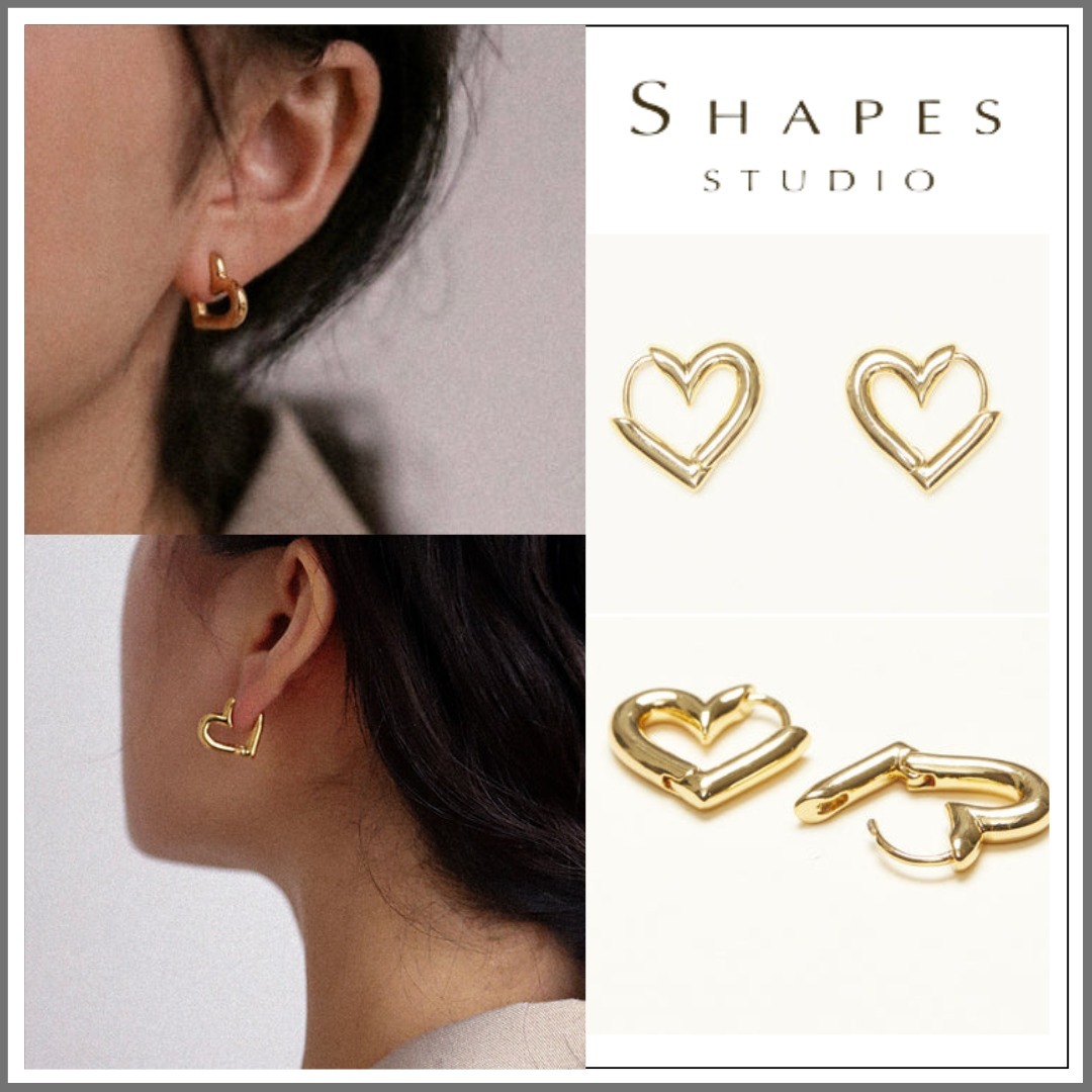 日本未入荷◇SHAPES STUDIO◇ミニハートフープピアス