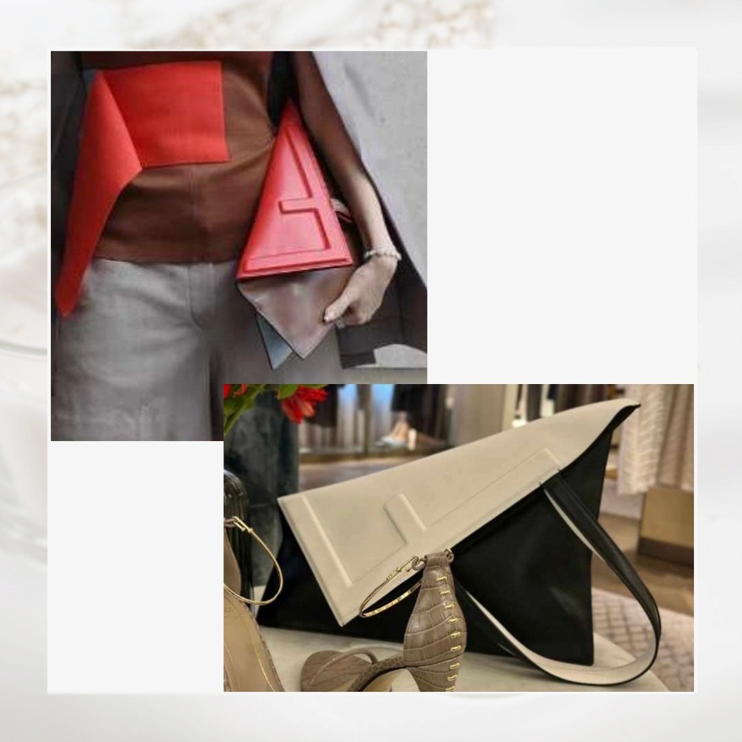 【FENDI】フリップ ミディアム カラーブロックレザーバッグ