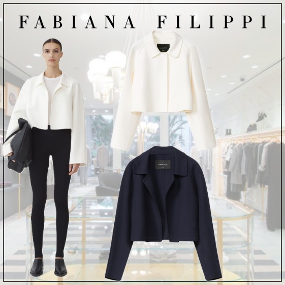 [FABIANAFILIPPI]ウール＆カシミア シャツジャケット