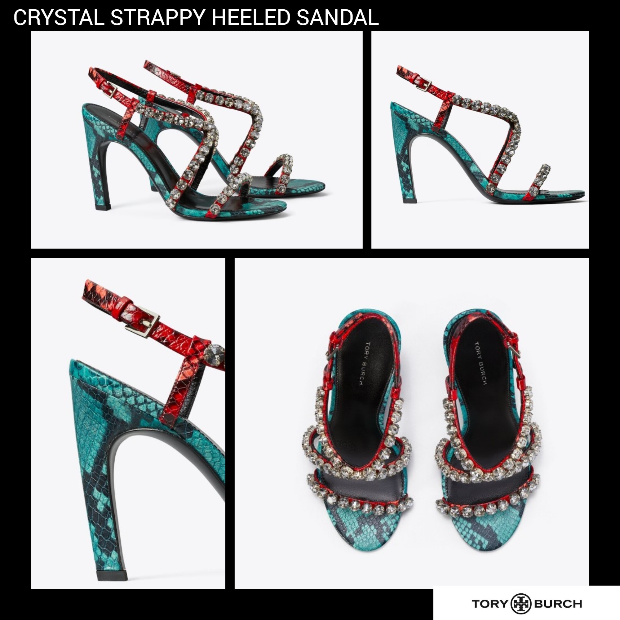 送料&関税込み★Tory Burch★CRYSTAL STRAPPY HEELED SANDAL