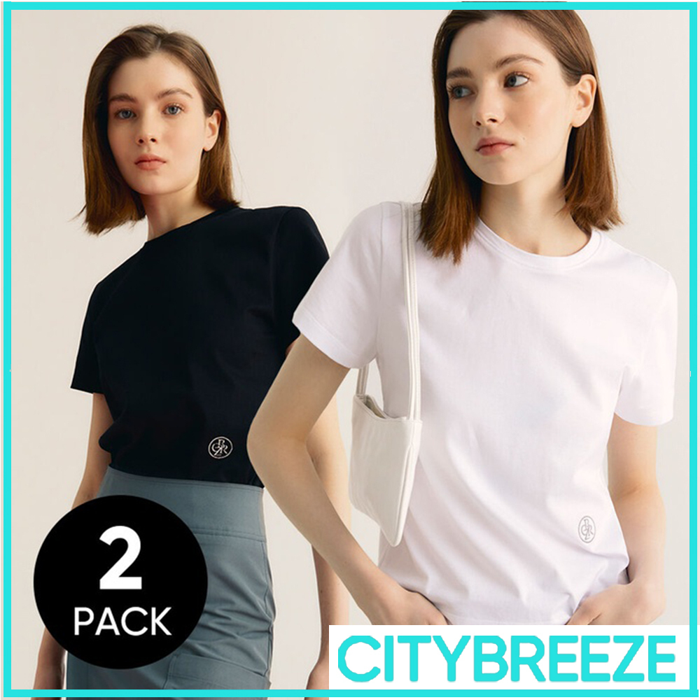 韓国【CITYBREEZE】 [1+1] Mini logo short sleeve T-shirt