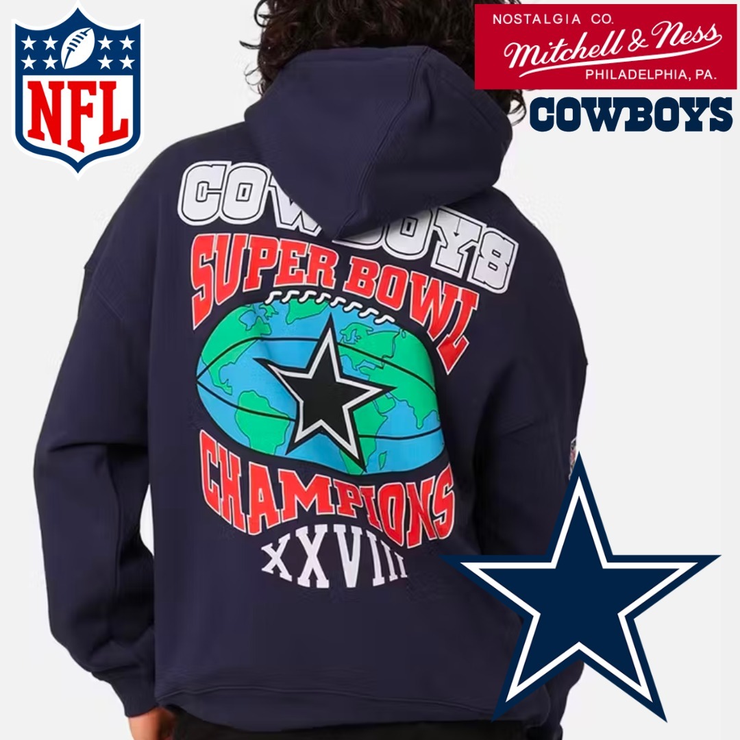 【US限定】Mitchell & Ness Dallas Cowboys World Hoodie