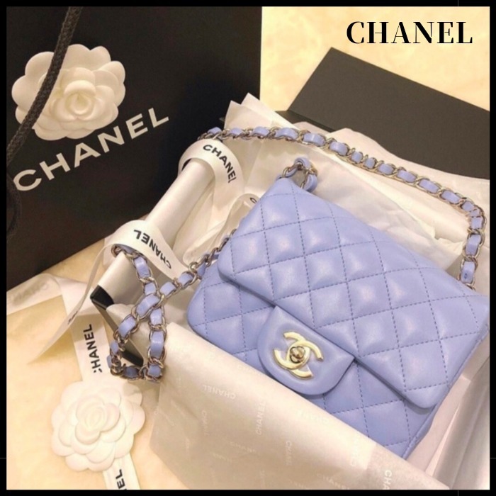 【新作♪大人気のパープル】CHANEL ミニ マトラッセ ラムスキン