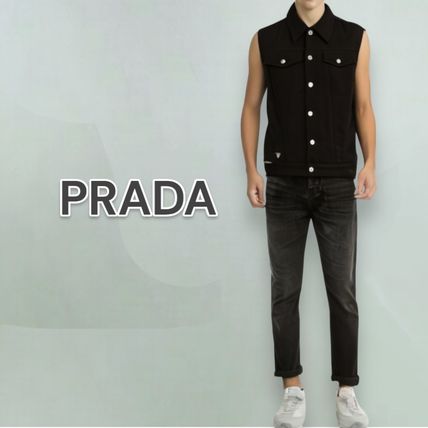Prada コーデュロイ デニムベスト | ブラック | FARFETCH JP