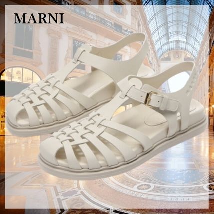 MARNI Platform & Wedge Casual Style Plain Leather Party Style Office Style