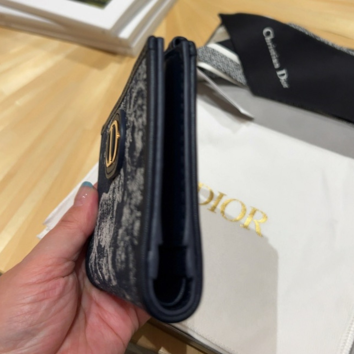 DIOR】ディオール 2つ折り リバース トワル ドゥ ジュイ 財布