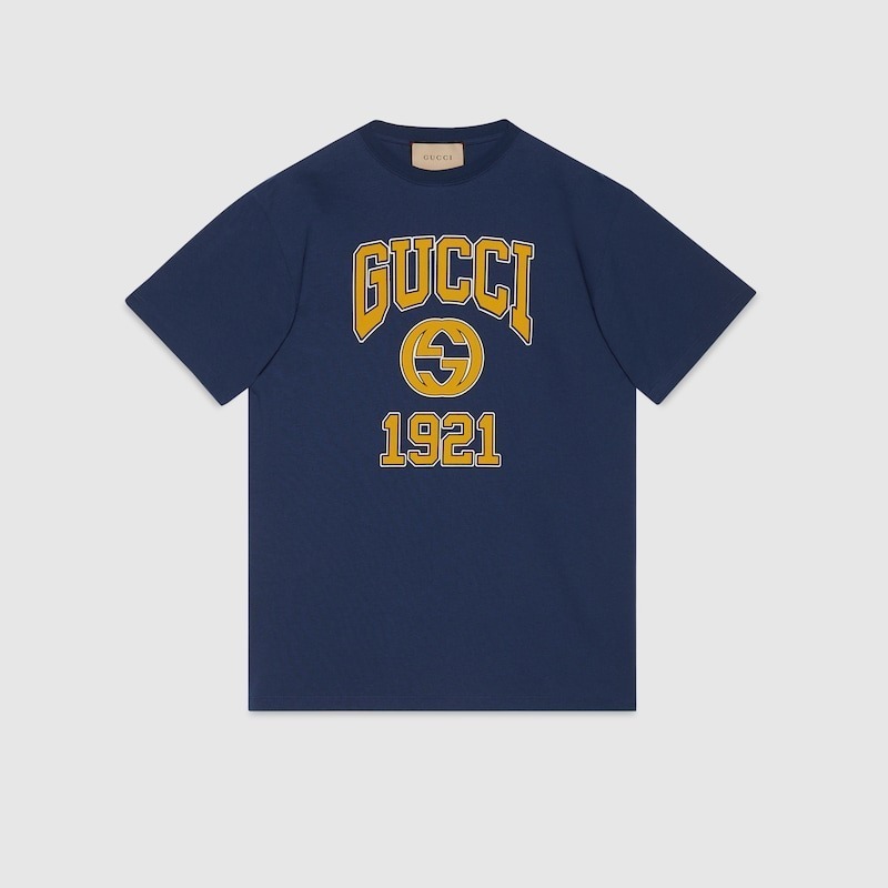 国内即発*グッチ*“GUCCI”プリント コットンジャージー Tシャツ 国内即発*グッチ*“GUCCI”プリント コットンジャージー Tシャツ