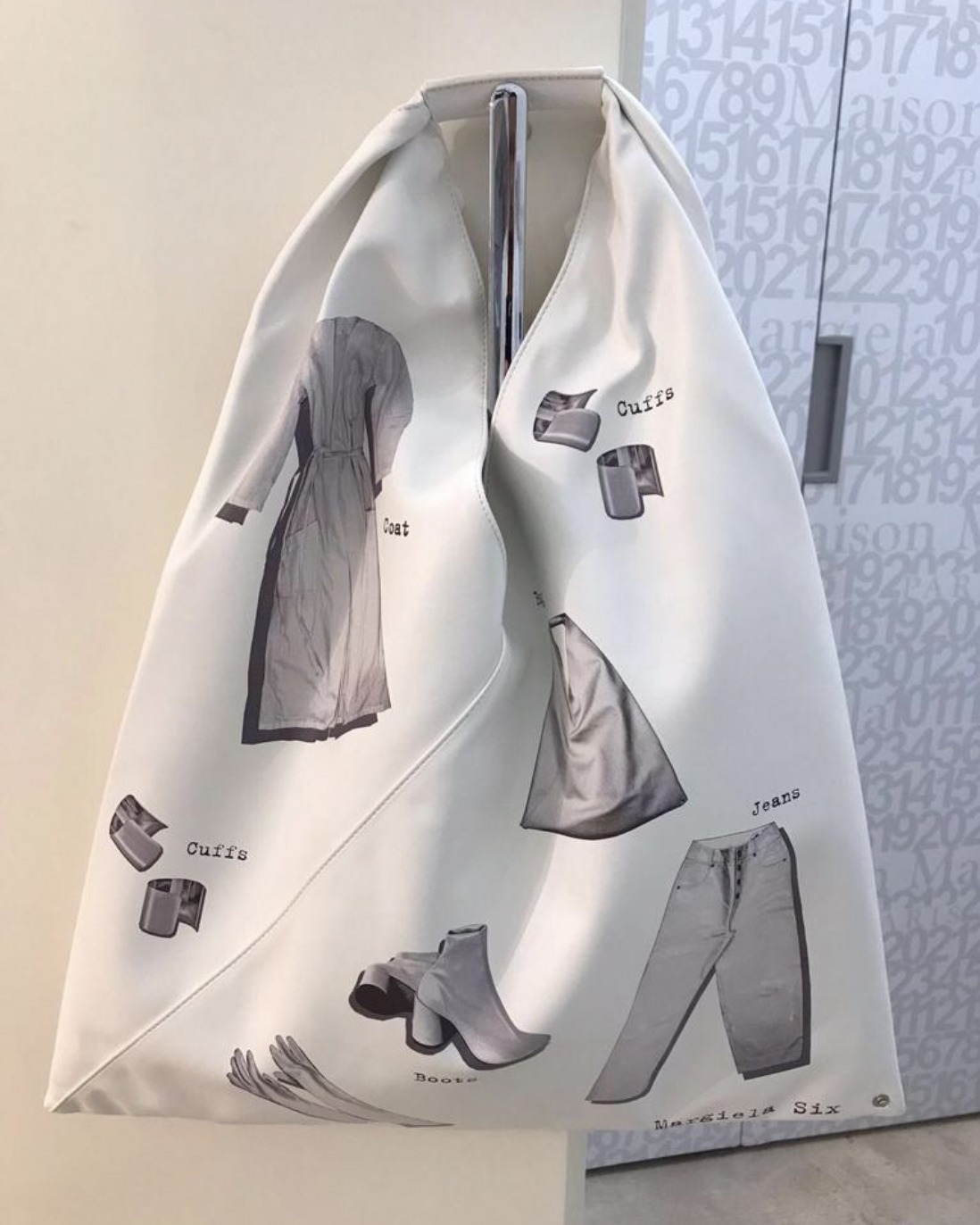 【マルジェラ】セール MM6 レザー 可愛いプリント バッグ