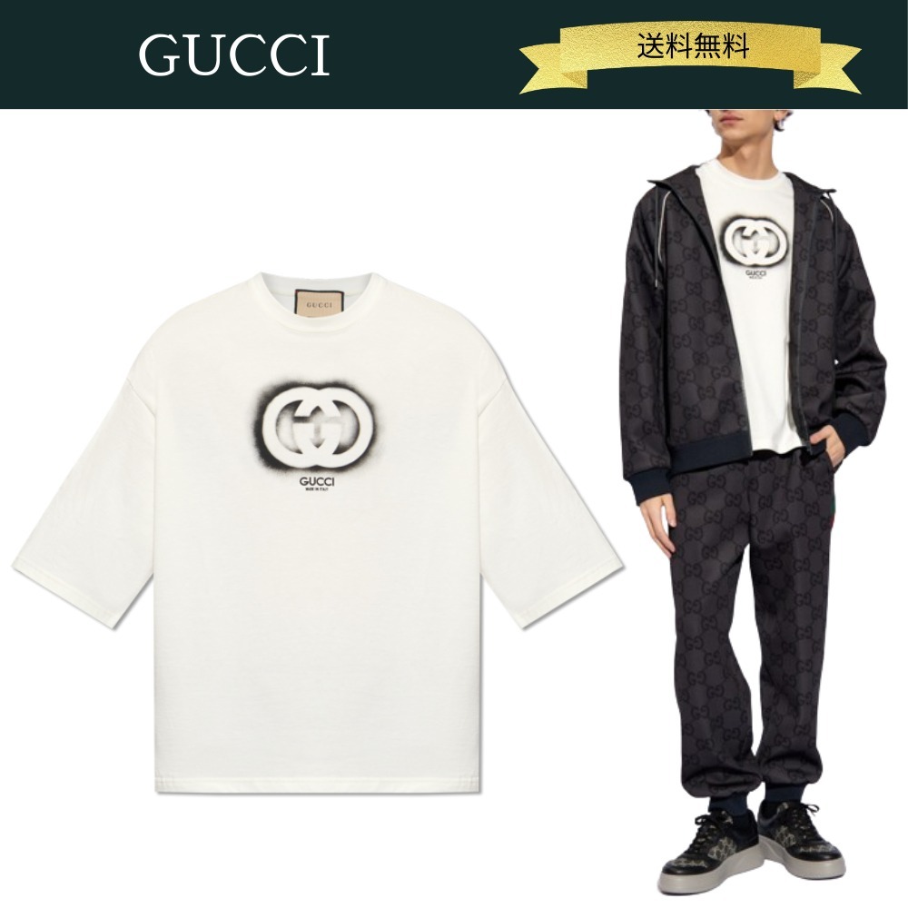 【送料込】GUCCI ☆24SS☆ ロゴプリントコットンTシャツ