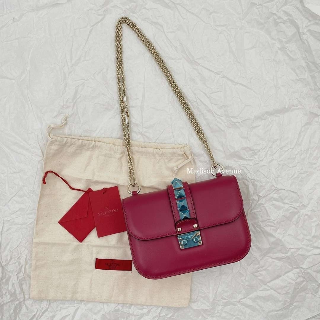 VALENTINO - Glam Lock Shoulder Bag レザー ショルダーバッグ