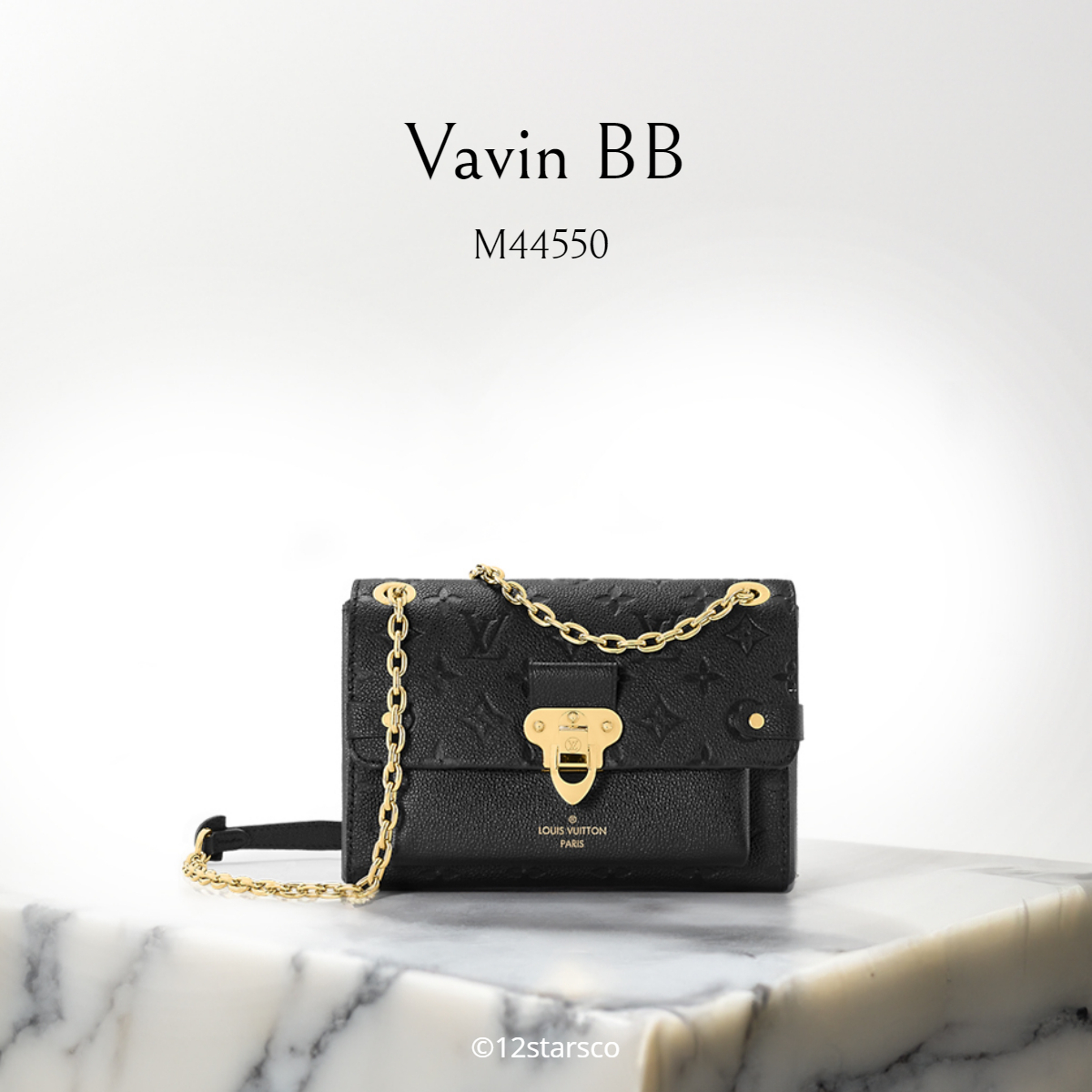 国内完売LV*ヴァヴァンBBブラックモノグラムハンドバッグ M44550