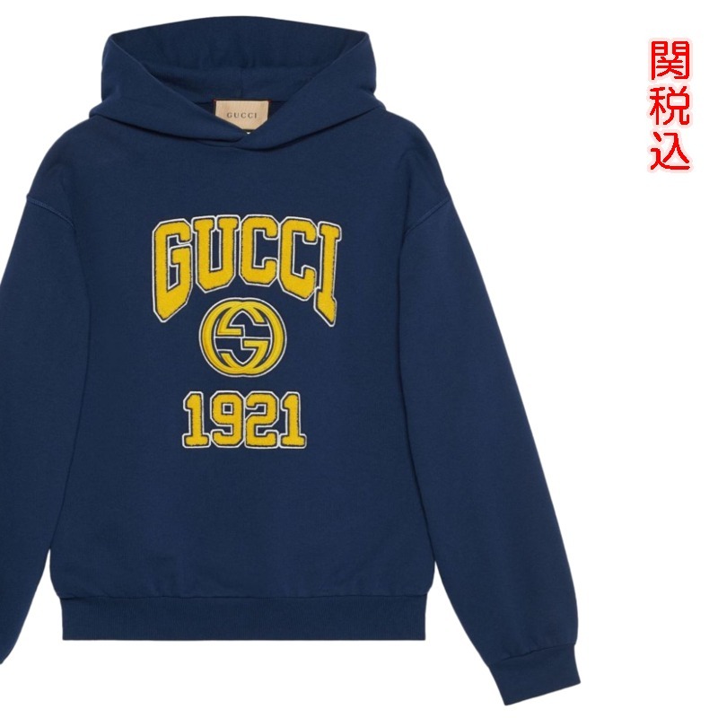 関税込 GUCCI ロゴ ドロップショルダーパーカー
