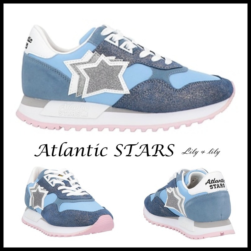 Atlantic STARS ◆ロゴ スエード スニーカー◆関税送料込み