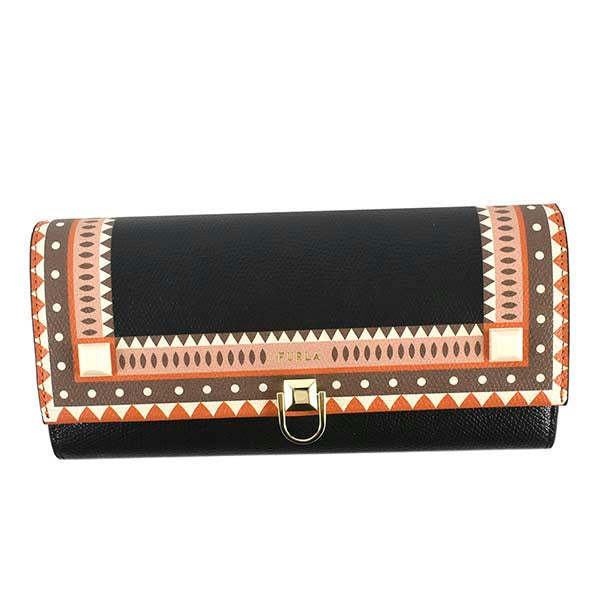 FURLA 財布 長財布 WP00066 A0460 I07 ブラック+マルチ