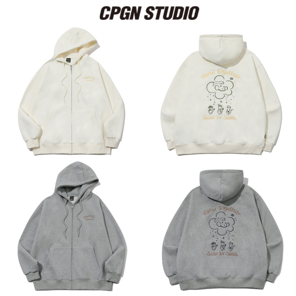 【CPGN STUDIO】23FW★ Grow Together Embroidered Hood Zip Up