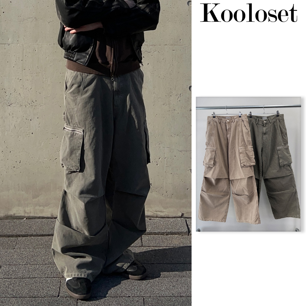 【KOOLOSET】Pigmented Carpenter Work Cargo Pants