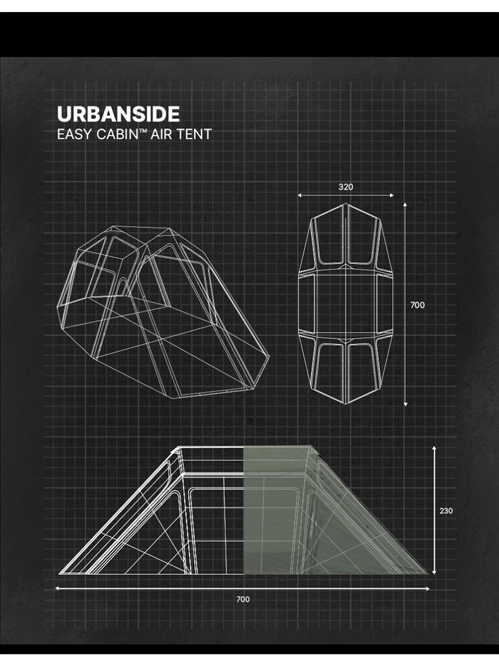 URBANSIDE☆Easy Cabin Air Tent イージーキャビン エア テント