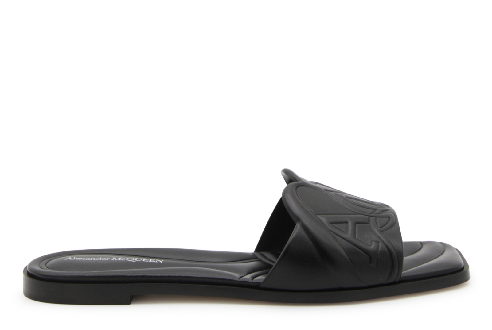 サンダル・ミュール ALEXANDER MCQUEEN - Leather slides with embossed Seal logo