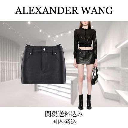 Alexander Wang Mini Short Plain Mini Skirts