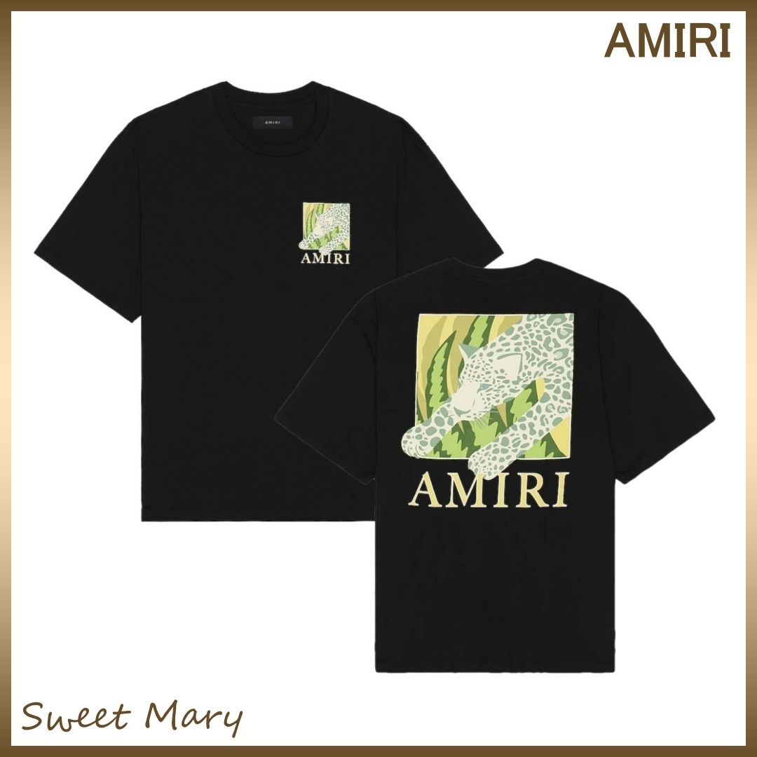 AMIRI☆ロゴ レオパード クルーネック Tシャツ♪【送料込