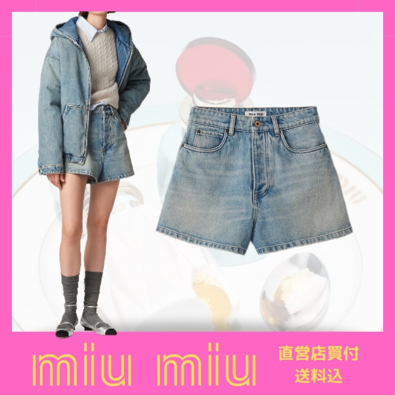 新作☆【MIUMIU】デニムショートパンツ