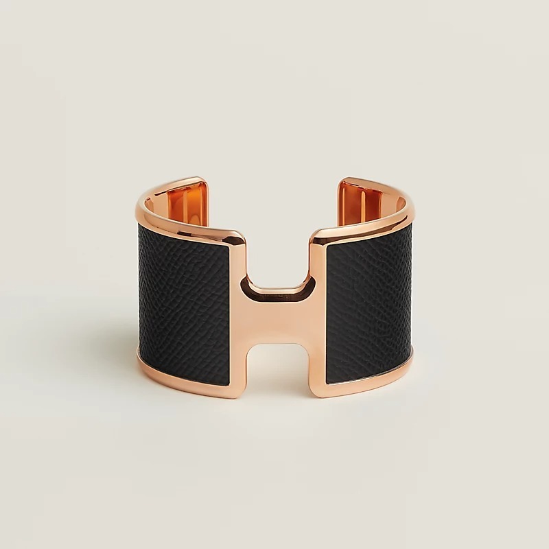 【手首を華やかに】HERMES《オランプ》レザーブレスレット