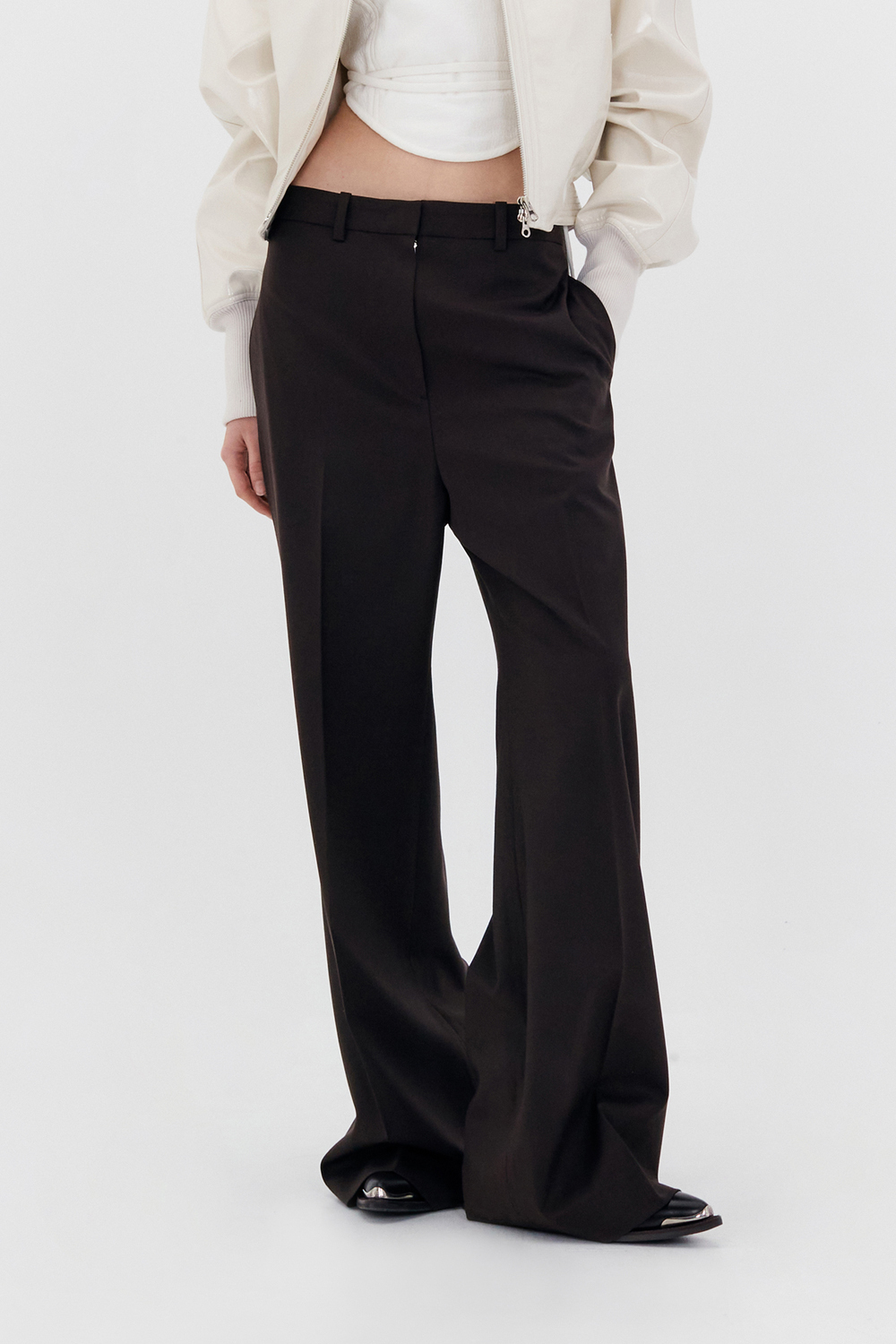 [LOW CLASSIC] / ☆ 24SS WIDE WOOL TROUSER / BROWN