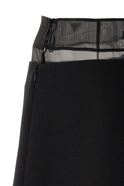 【希少】PRADA Wool and crinoline skirt ミニスカート ブラック 希少】PRADA Wool and crinoline skirt ミニスカート ブラック