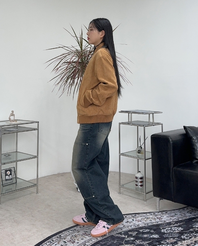 【SATIIIZ】Yuto rivet double denim pants SATIIIZ】Yuto rivet double denim pants (SATiiiZ/デニム