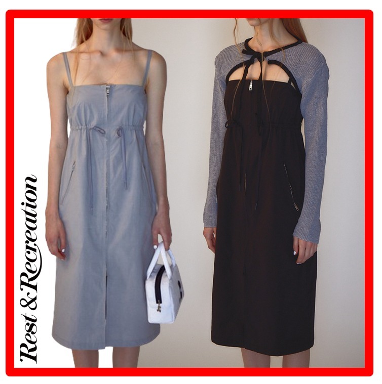 ☆人気☆【Rest&Recreation】☆RR LOGO NYLON MIDI DRES.S☆