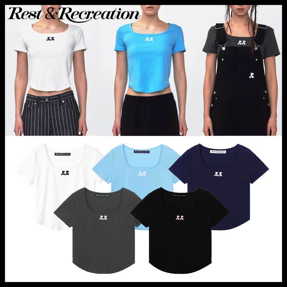 ●REST&RECREATION●RR LOGO SQUARE NECK T-SHIRT 半袖 大人気