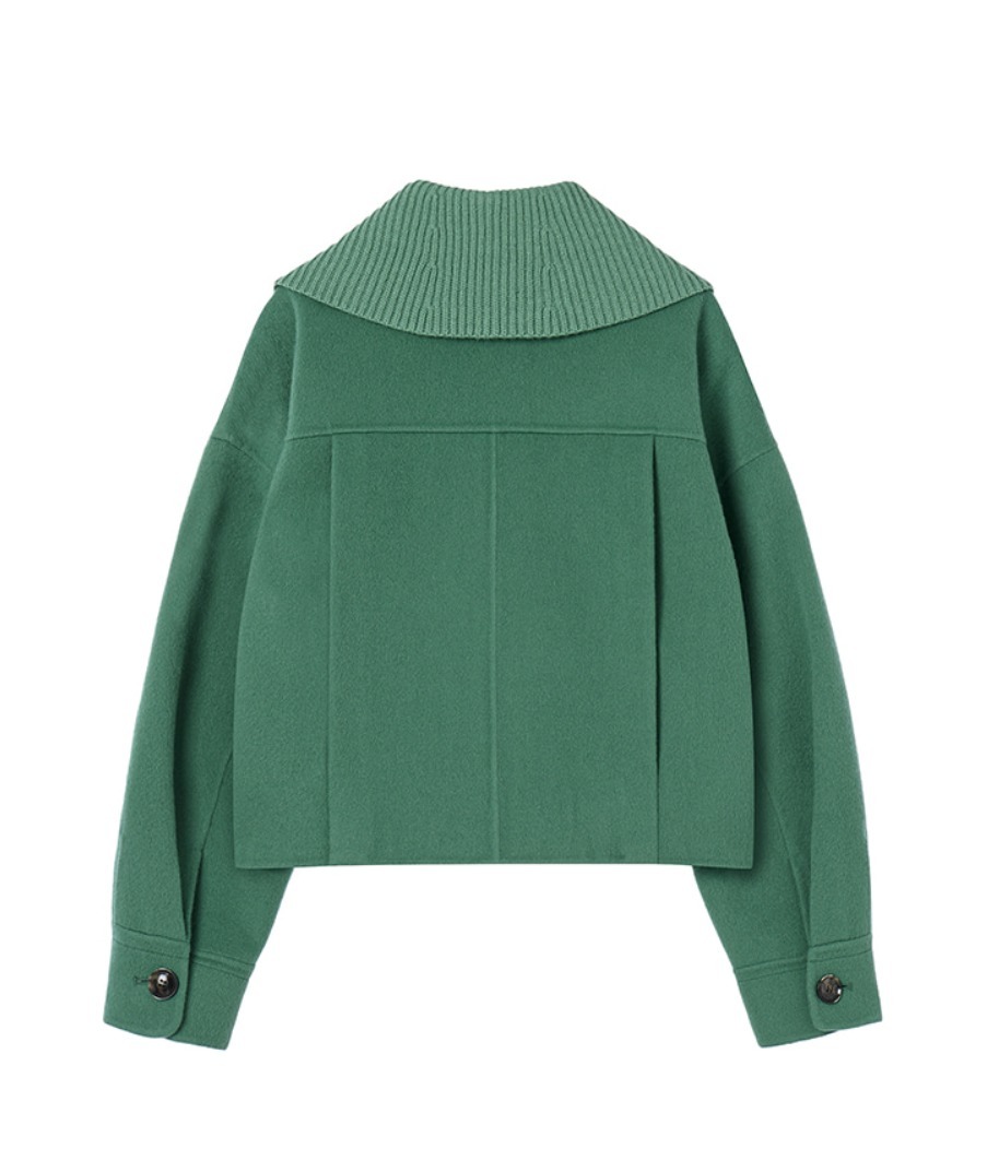 ☆人気☆【VOCAVACA】☆Big Collar Handmade Cropped Coa.t☆ ☆人気☆【VOCAVACA】☆Big Collar Handmade Cropped Coa.t