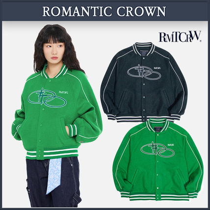 ROMANTIC CROWN More Jackets Unisex Street Style Logo Jackets