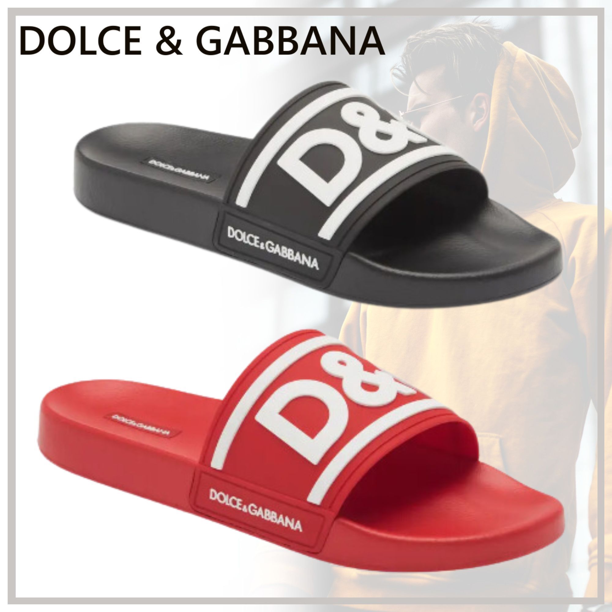 存在感ある【Dolce&Gabbana】ロゴ スポーツ スライド 24SS新作