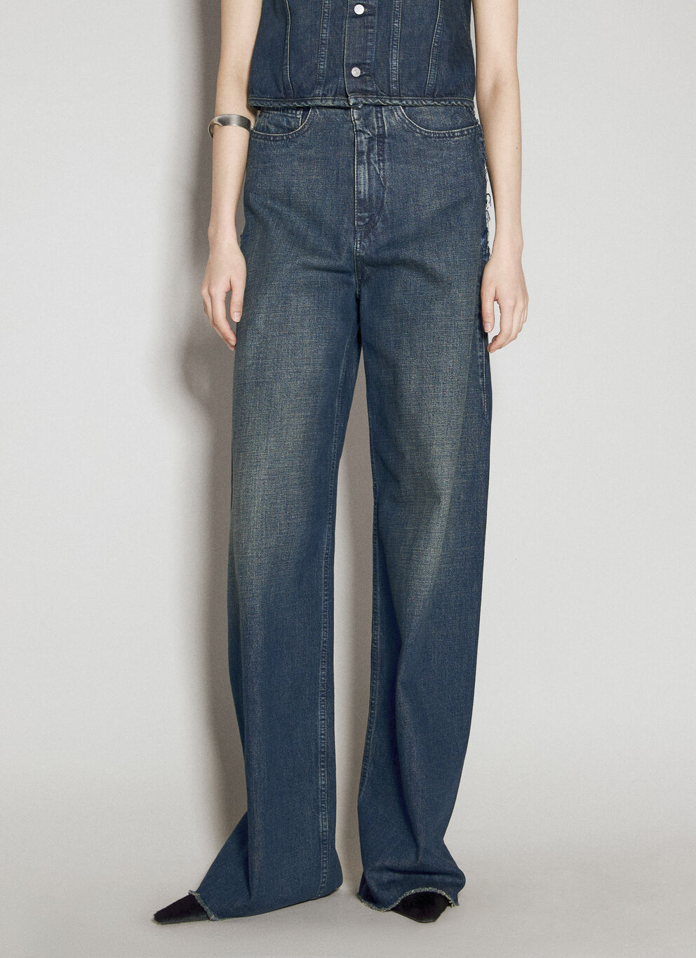 ◆MM6 Maison Margiela◆ キャンバス ファイブポケット ジーンズ MM6 Maison Margiela】 ファイブポケットジーンズ ブルー ボトムス