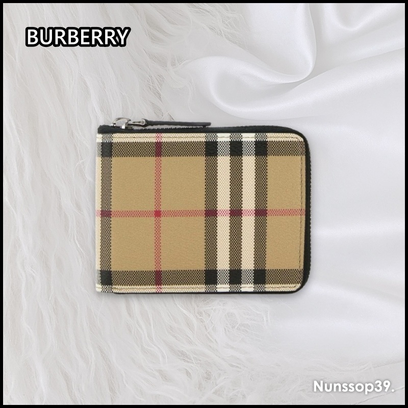 《BURBERRY》 8084171 CHECK CLASSIC ZIP WALLET