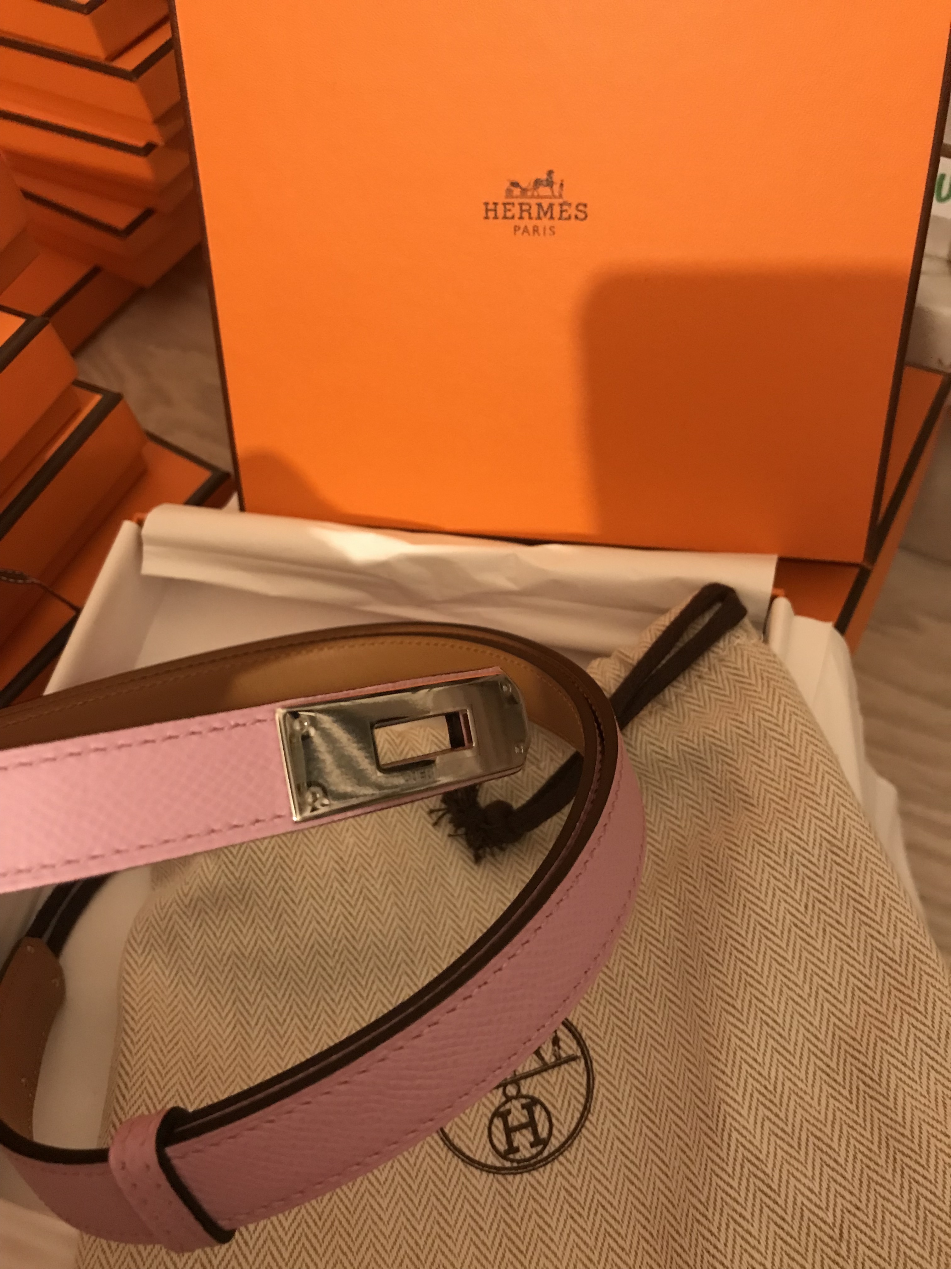 Hermes★(スーパーレアで奇跡の入手)Kellyベルト/モーヴシル