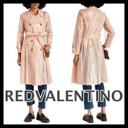 RED VALENTINO Trench Casual Style Elegant Style Trench Coats