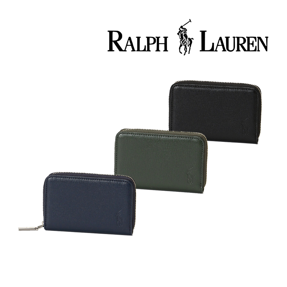 ラルフローレン 財布 POLO RALPH ポロ 小銭入れ レザー 黒