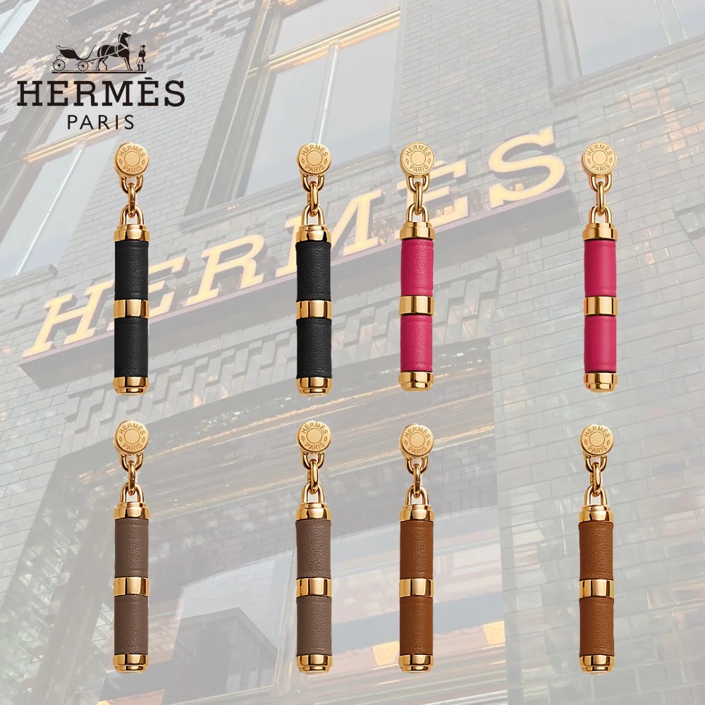 【異素材ミックスがオシャレ♪】HERMES シャルニエールピアス PM