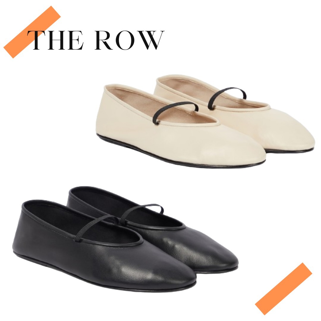 ［大人気！］THE ROW Elastic フラットシューズ F1229N60MLK ザ ロウ THE ROW F1229 N60 パンプス ELASTIC BALLET レディース